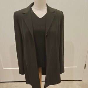 KASPER ASL 3 PIECE SILK SUIT, VINTAGE